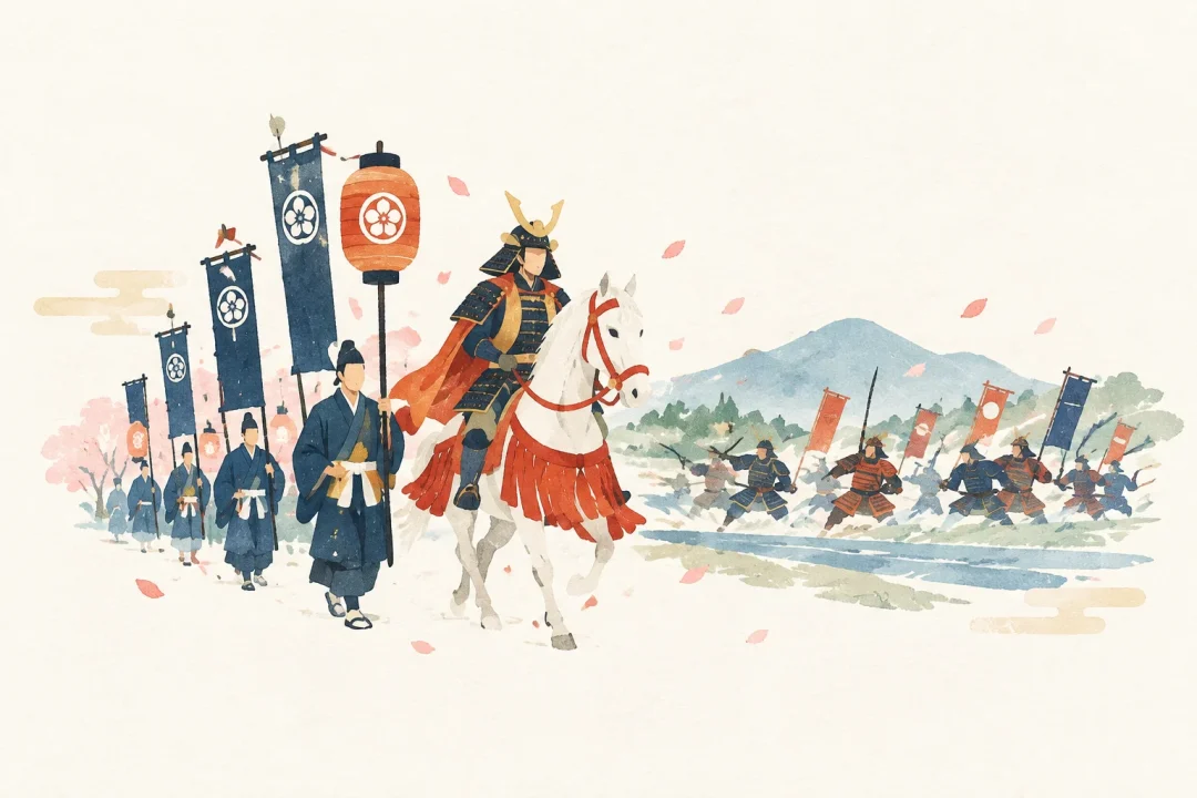 米沢上杉まつりをテーマにした祭りのイメージ
