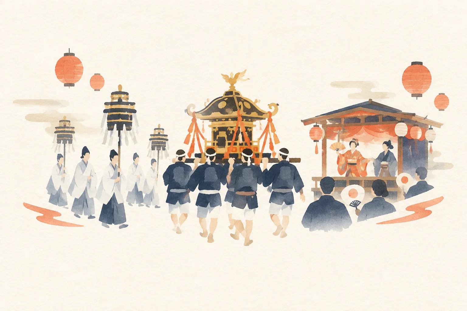 会津田島祇園祭をテーマにした祭りのイメージ