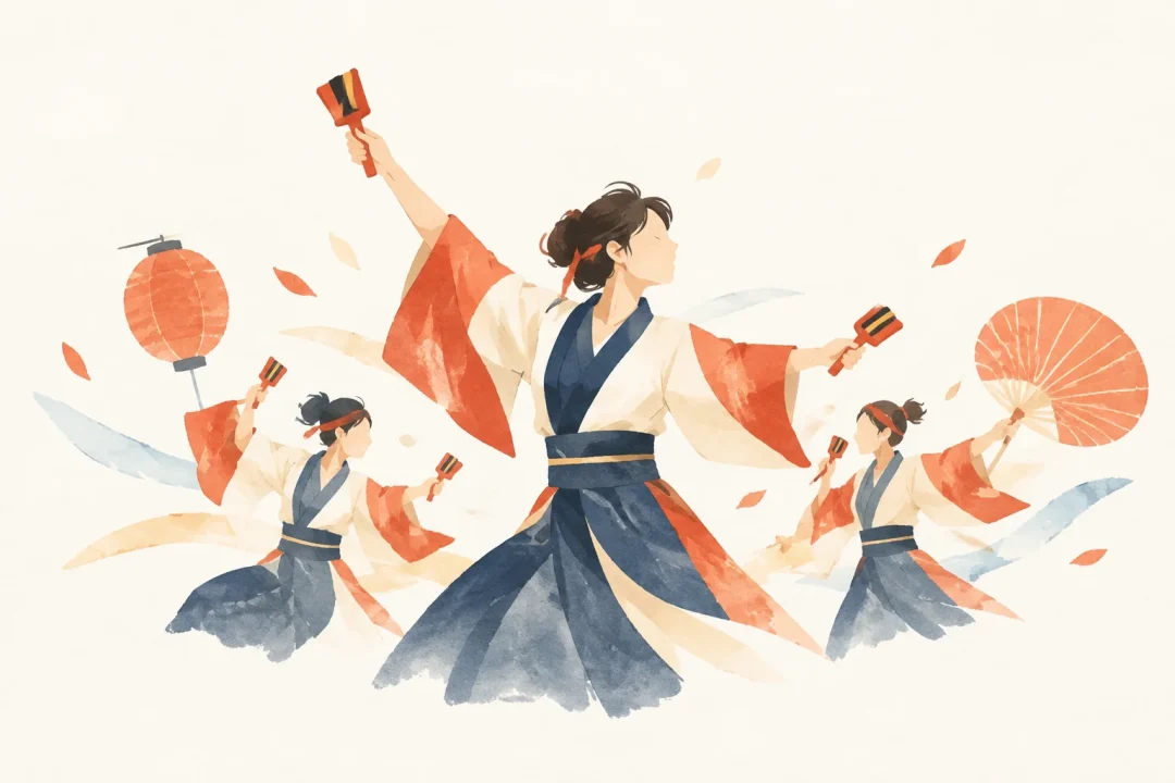 うつくしまyosakoi祭りをテーマにした祭りのイメージ