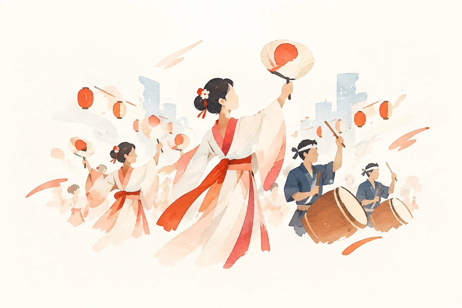 고리야마 우네메 축제를 주제로 한 축제 이미지