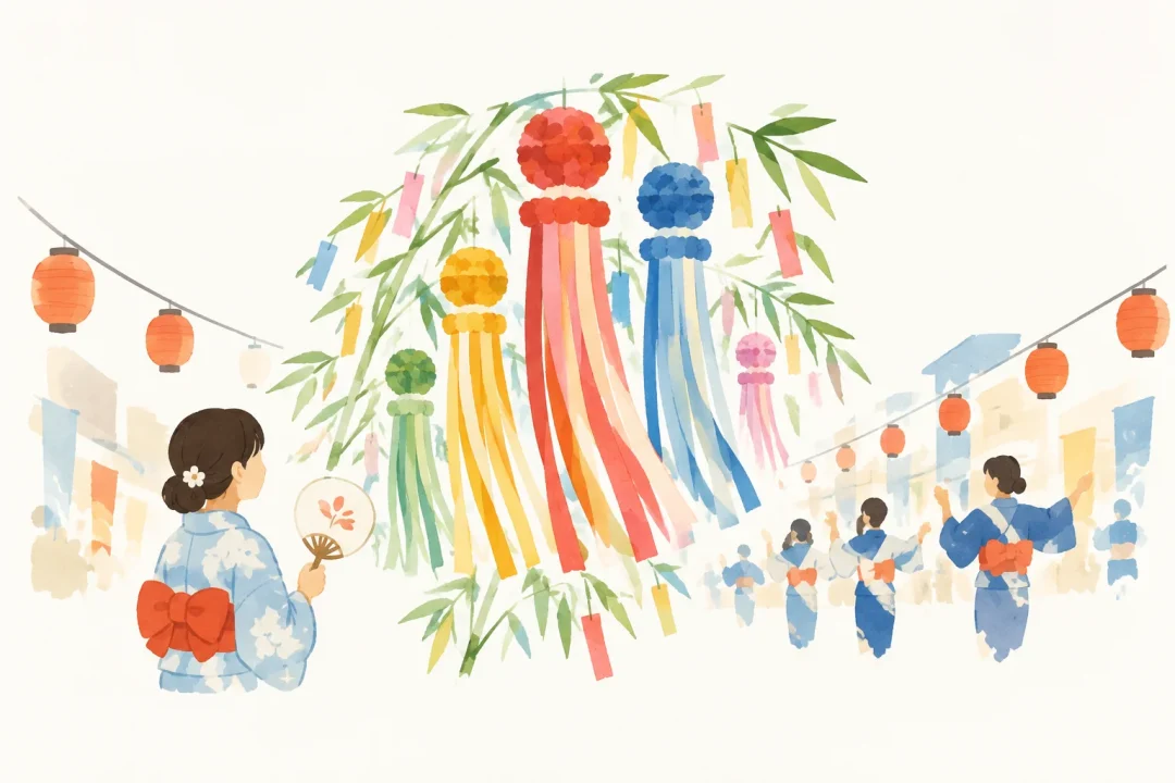 いわき七夕まつりをテーマにした祭りのイメージ