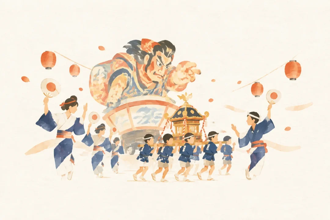 長沼まつりをテーマにした祭りのイメージ