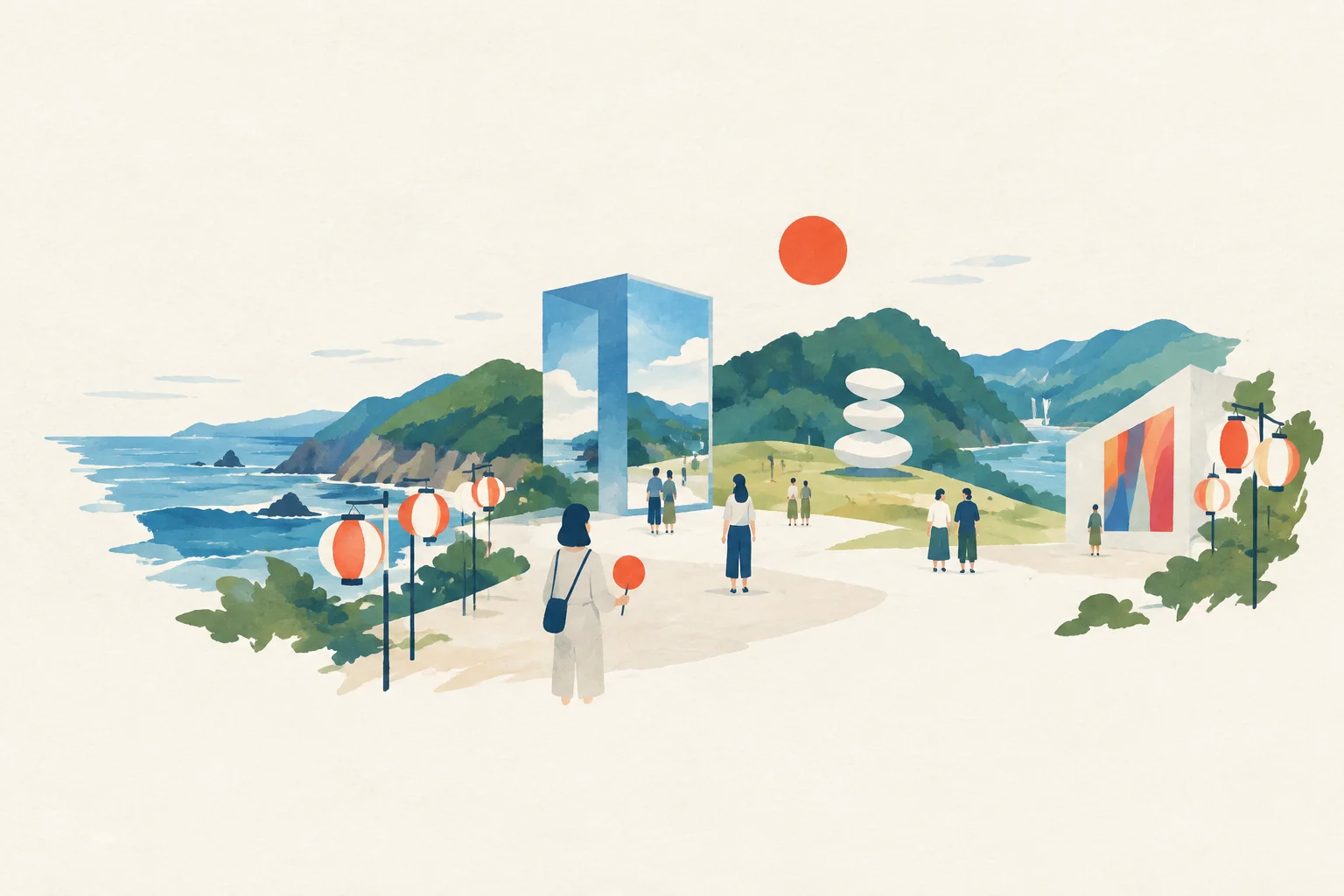 KENPOKU ART 2016 茨城県北芸術祭をテーマにした祭りのイメージ