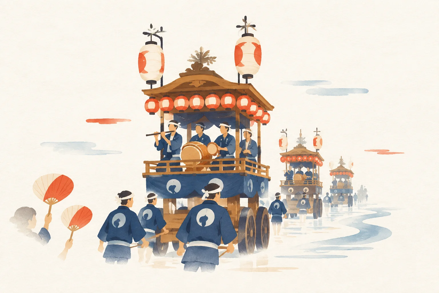 潮来祇園祭禮をテーマにした祭りのイメージ