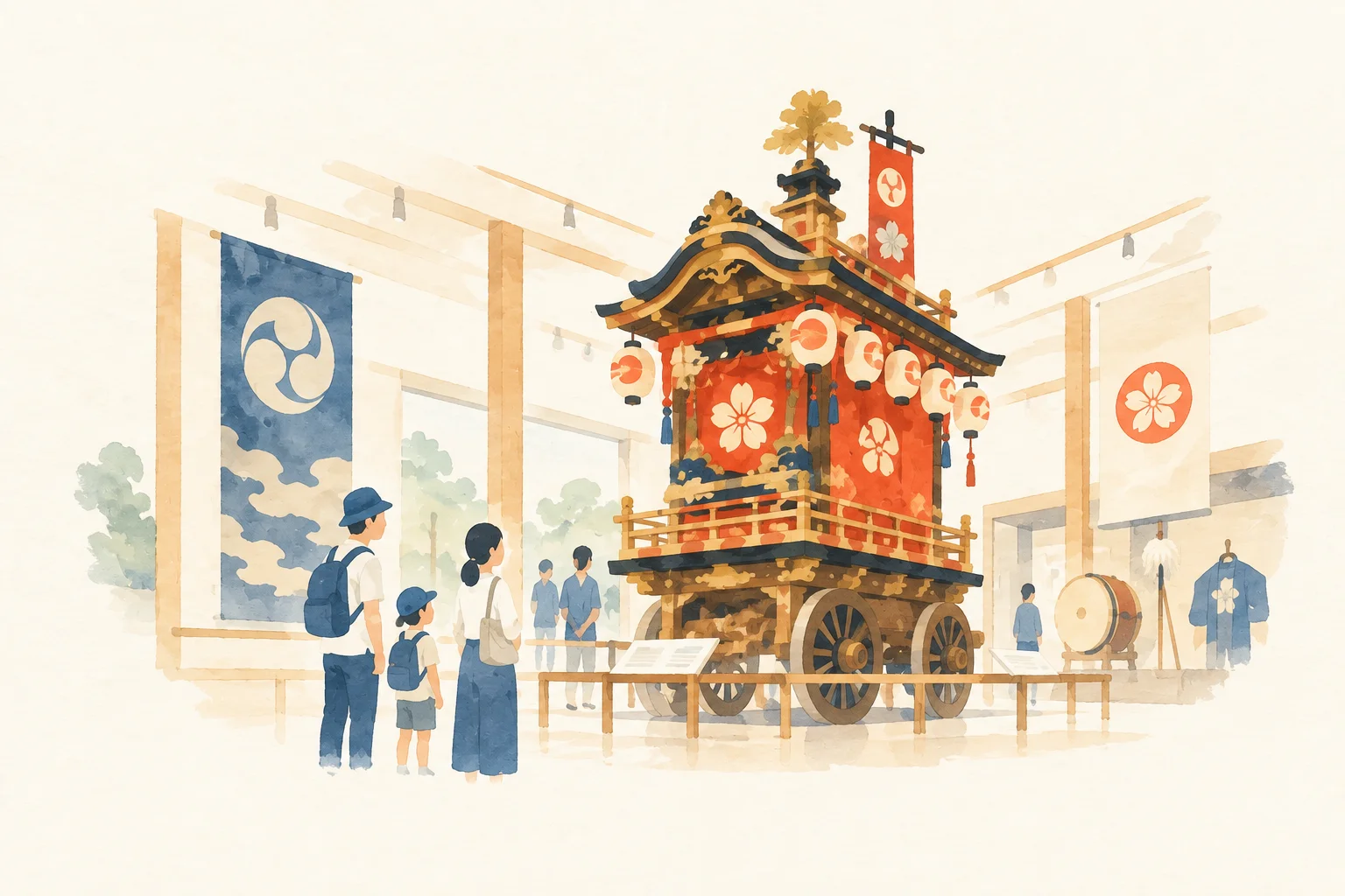 祭りの展示施設を訪ねる