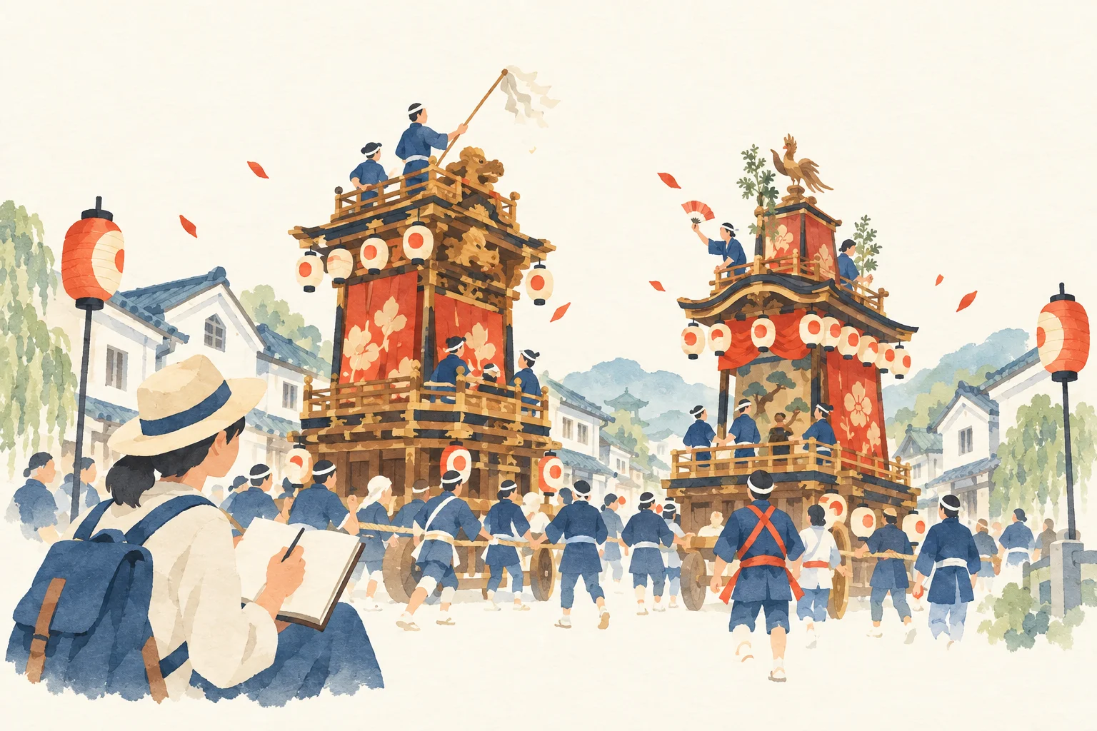 山車の祭りを見比べる