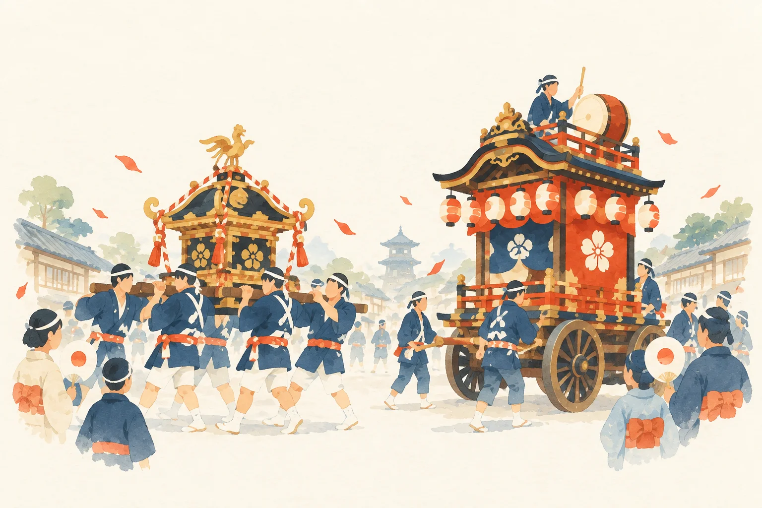 Mikoshi &middot; Dashi &middot; 屋台の違い
