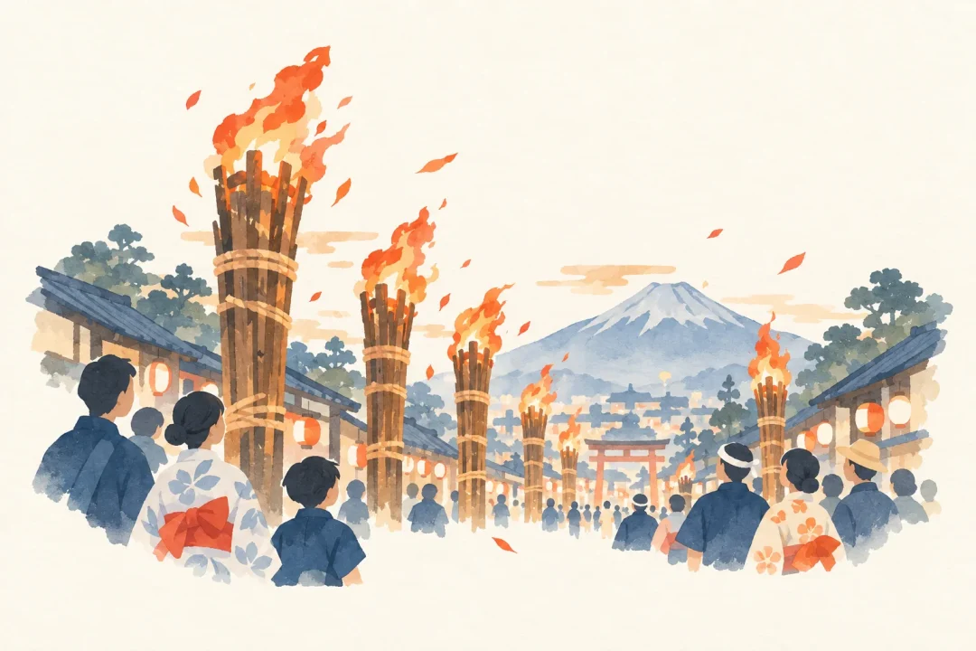 吉田の火祭りと二日間