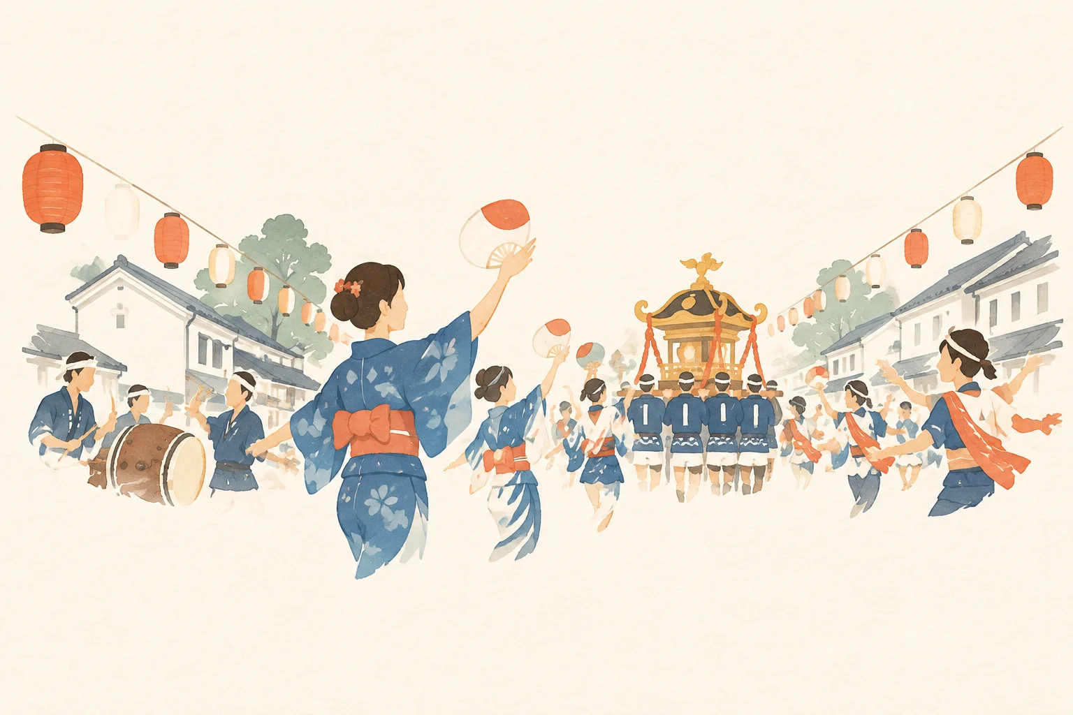 An image of the festival themed around Tochigi Summer Festival