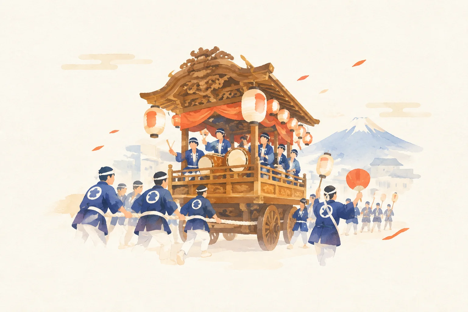 甲子秋まつりをテーマにした祭りのイメージ