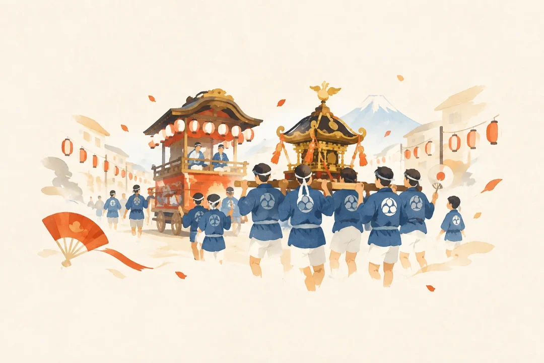 吉原祇園祭をテーマにした祭りのイメージ
