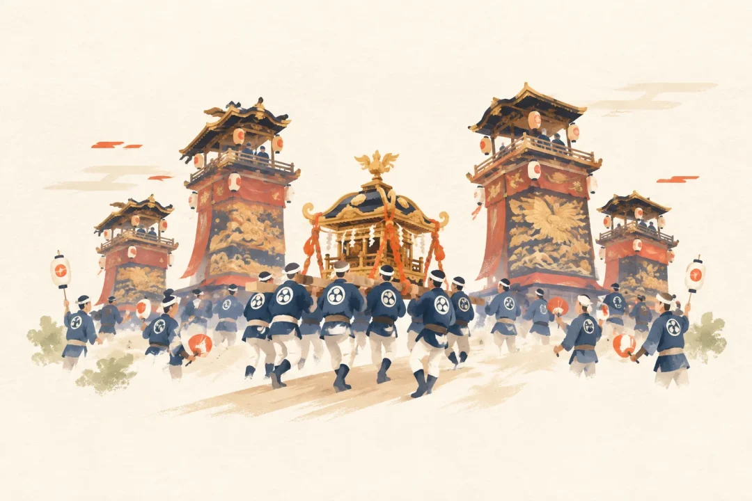 乙川祭禮をテーマにした祭りのイメージ