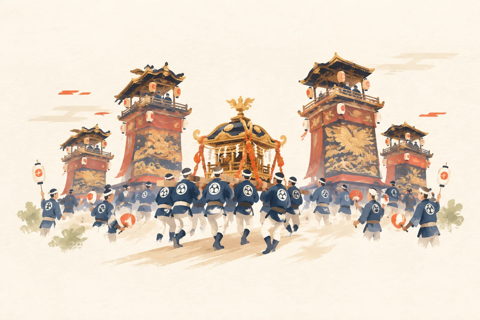 乙川祭禮をテーマにした祭りのイメージ