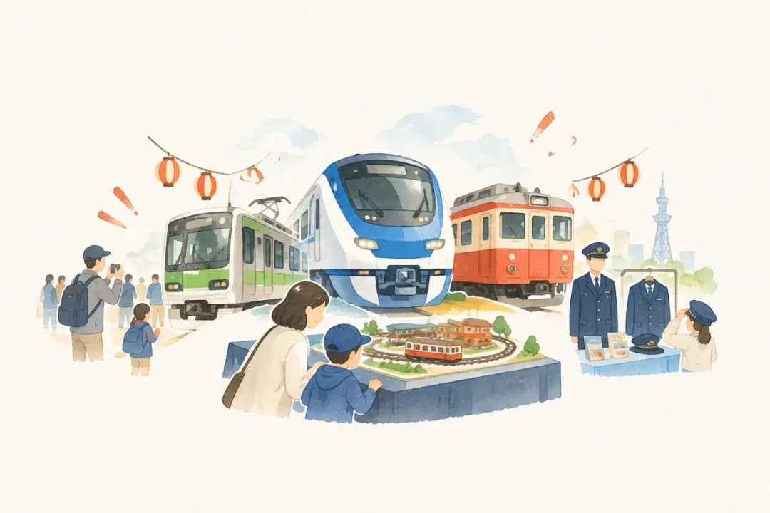 鉄道フェスティバル in 北海道をテーマにした祭りのイメージ