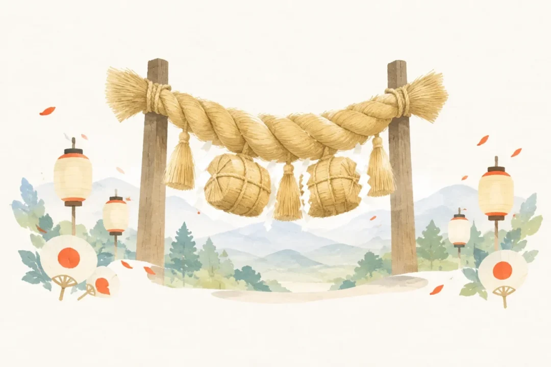 大注連縄をテーマにした祭りのイメージ