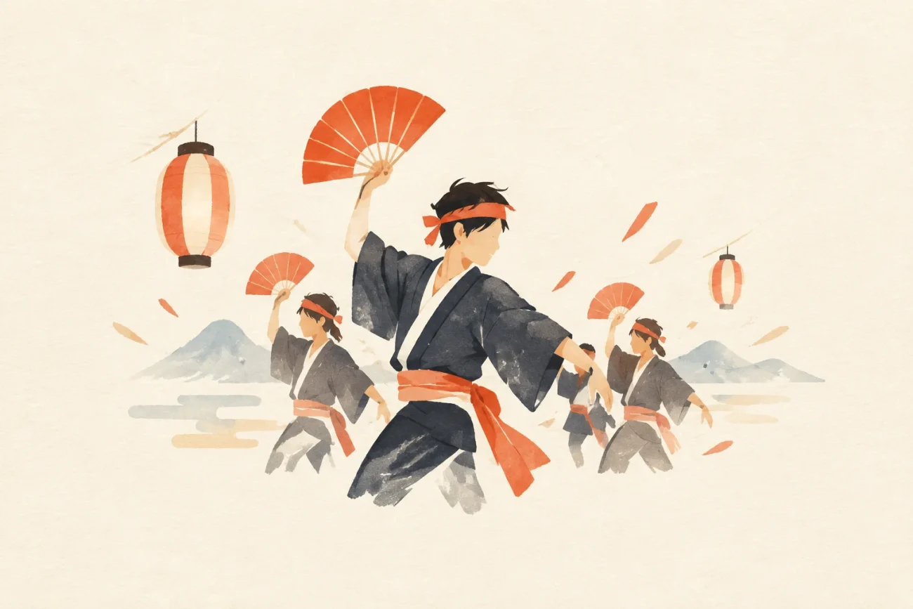 An image of a festival themed around the Kutchan Akasaka Yakko