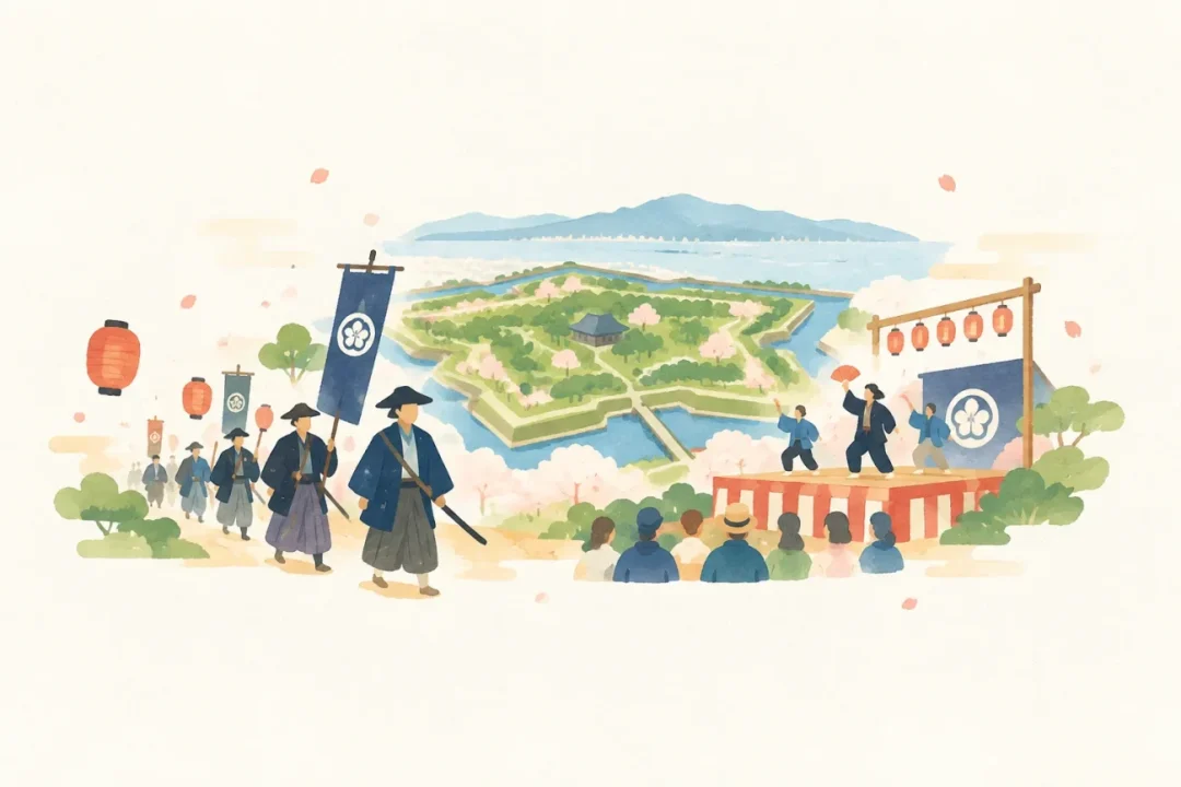 五稜郭公園・箱館五稜郭祭をテーマにした祭りのイメージ
