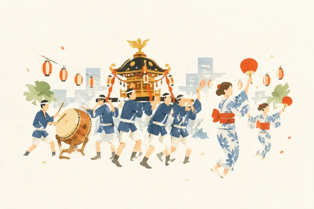 おびひろ平原まつりをテーマにした祭りのイメージ