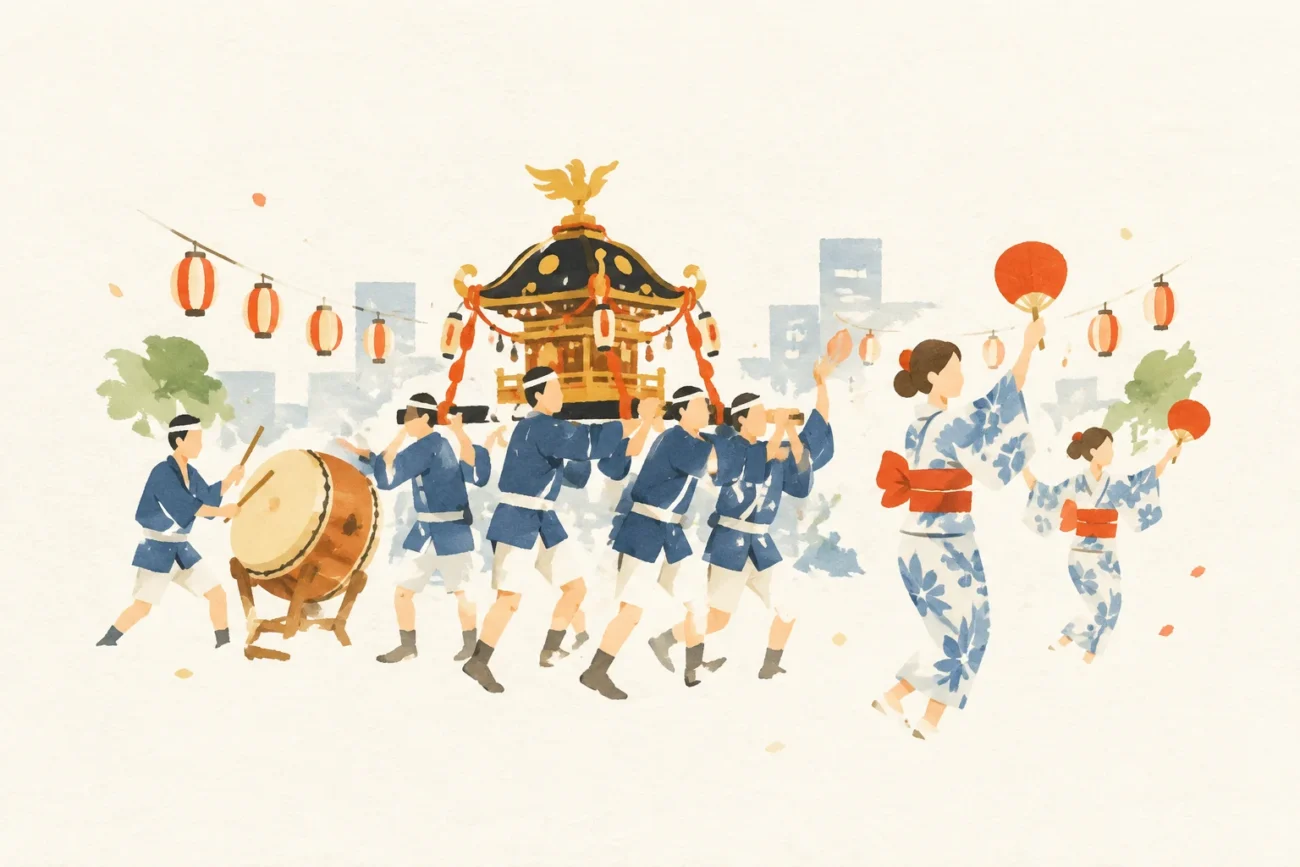 おびひろ平原まつりをテーマにした祭りのイメージ