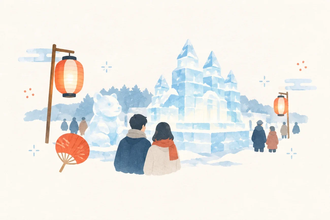 以带广冰雪节为主题的节庆示意图