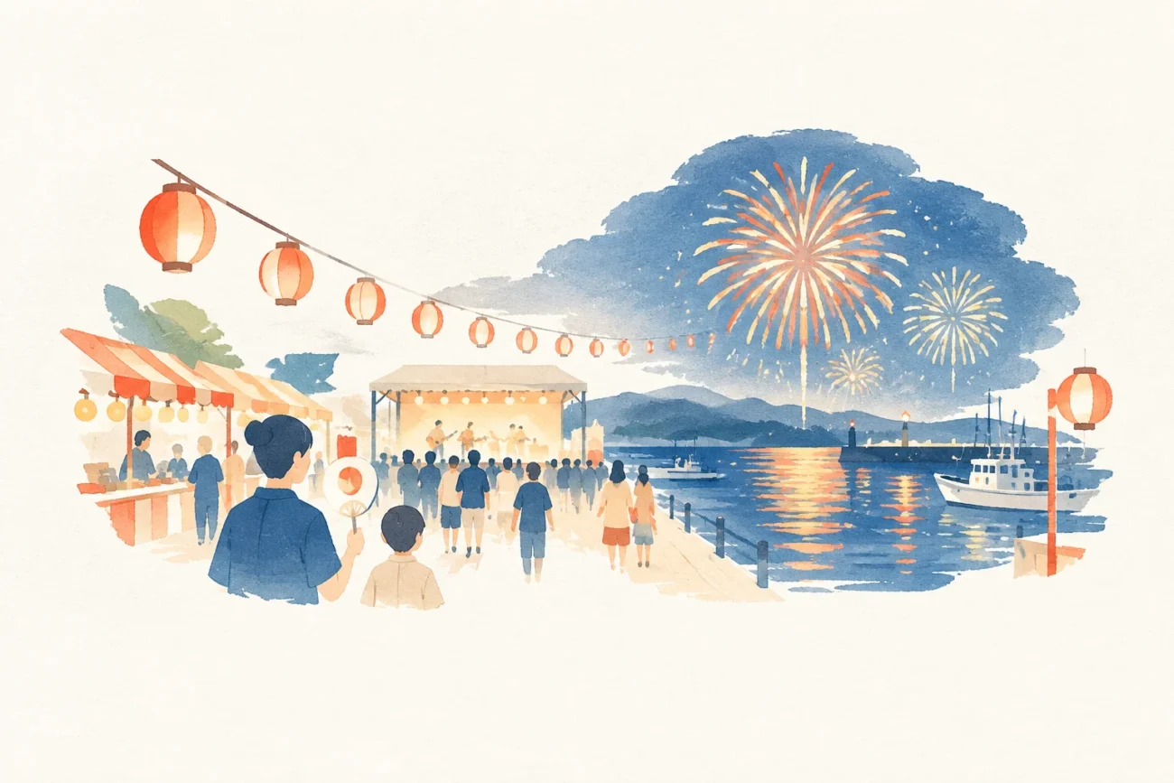An illustration inspired by the Ōhata Furusato Festival