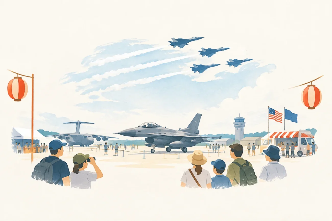 三沢基地航空祭をテーマにした祭りのイメージ