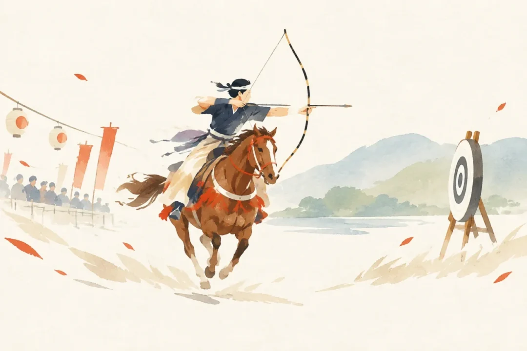 世界流鏑馬選手権をテーマにした祭りのイメージ