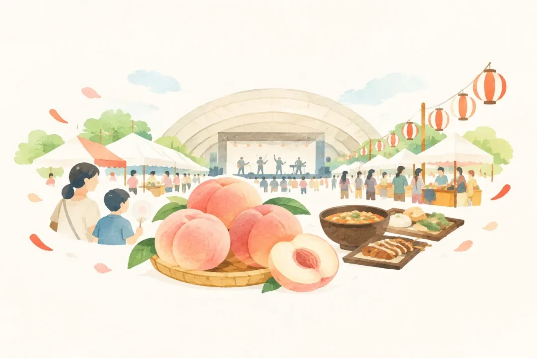ひらかわフェスタをテーマにした祭りのイメージ