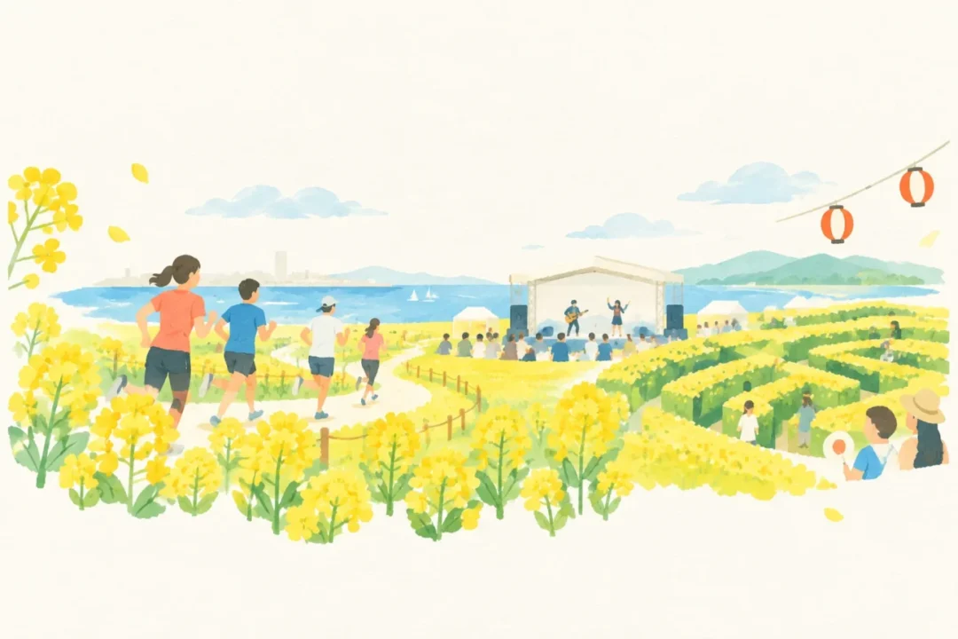 菜の花フェスティバル in よこはまをテーマにした祭りのイメージ