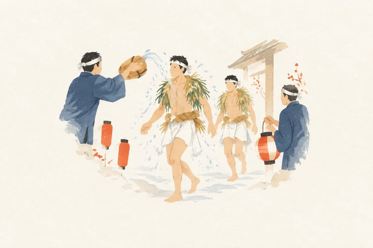 切込の裸カセドリをテーマにした祭りのイメージ