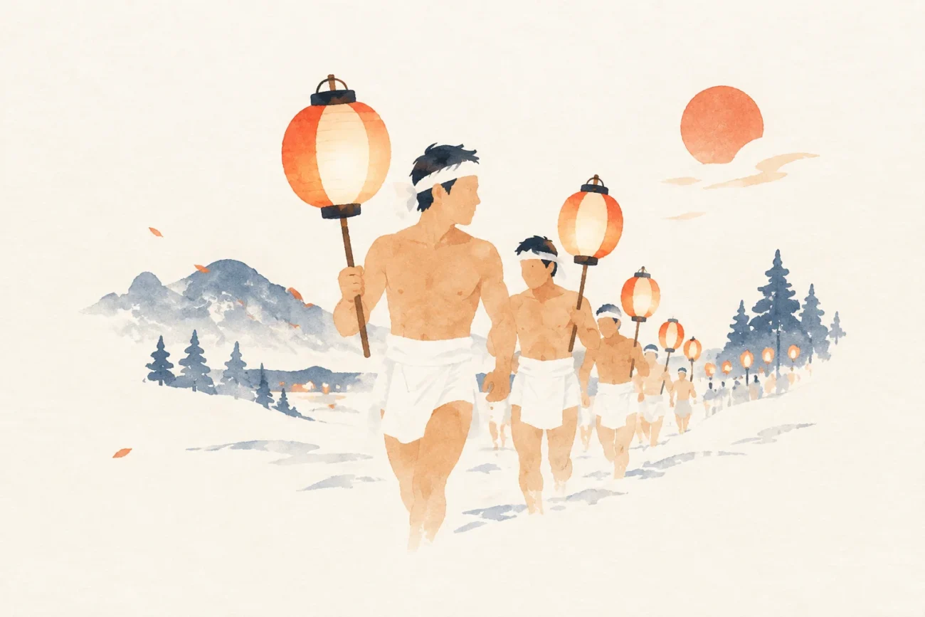 Festival image themed around the Konpira Hadaka-mairi