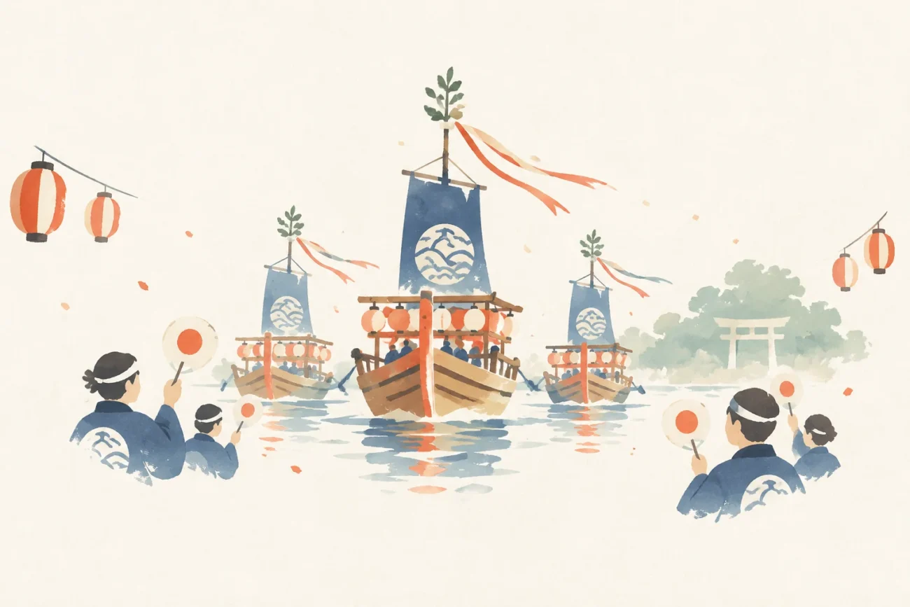 Festival-themed image of the Araya Kashima Festival