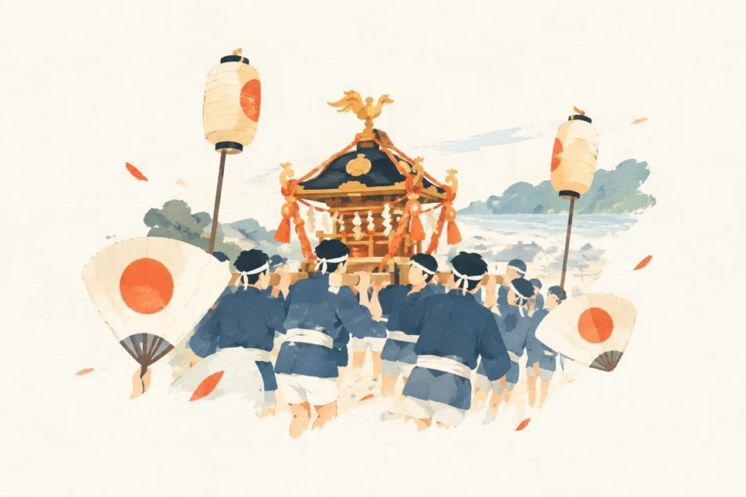 日吉神社山王祭をテーマにした祭りのイメージ
