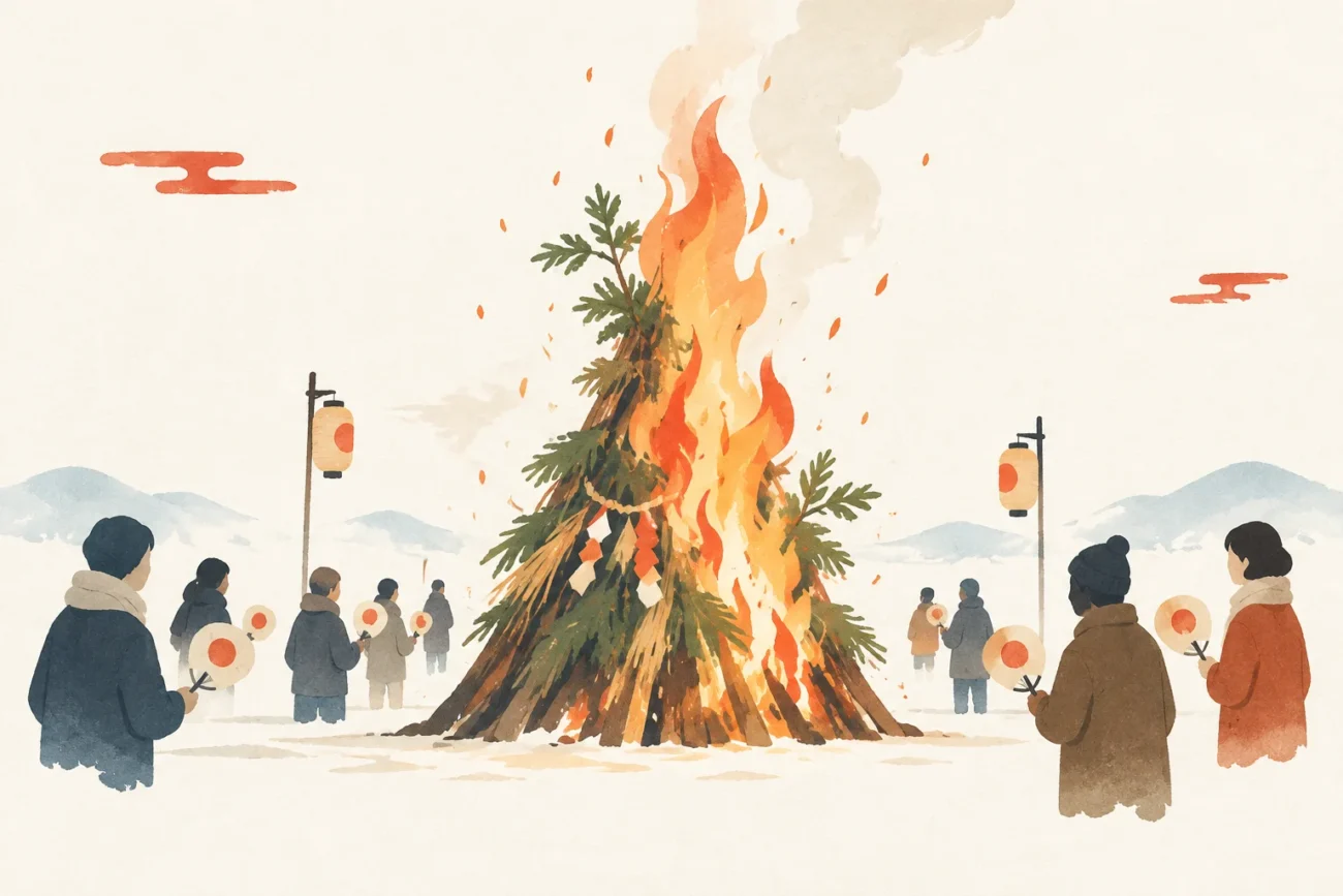 A festival-themed image of Mishima&rsquo;s Sai no Kami
