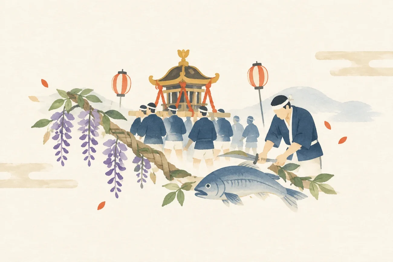 以藤切祇園祭為主題的祭典意象