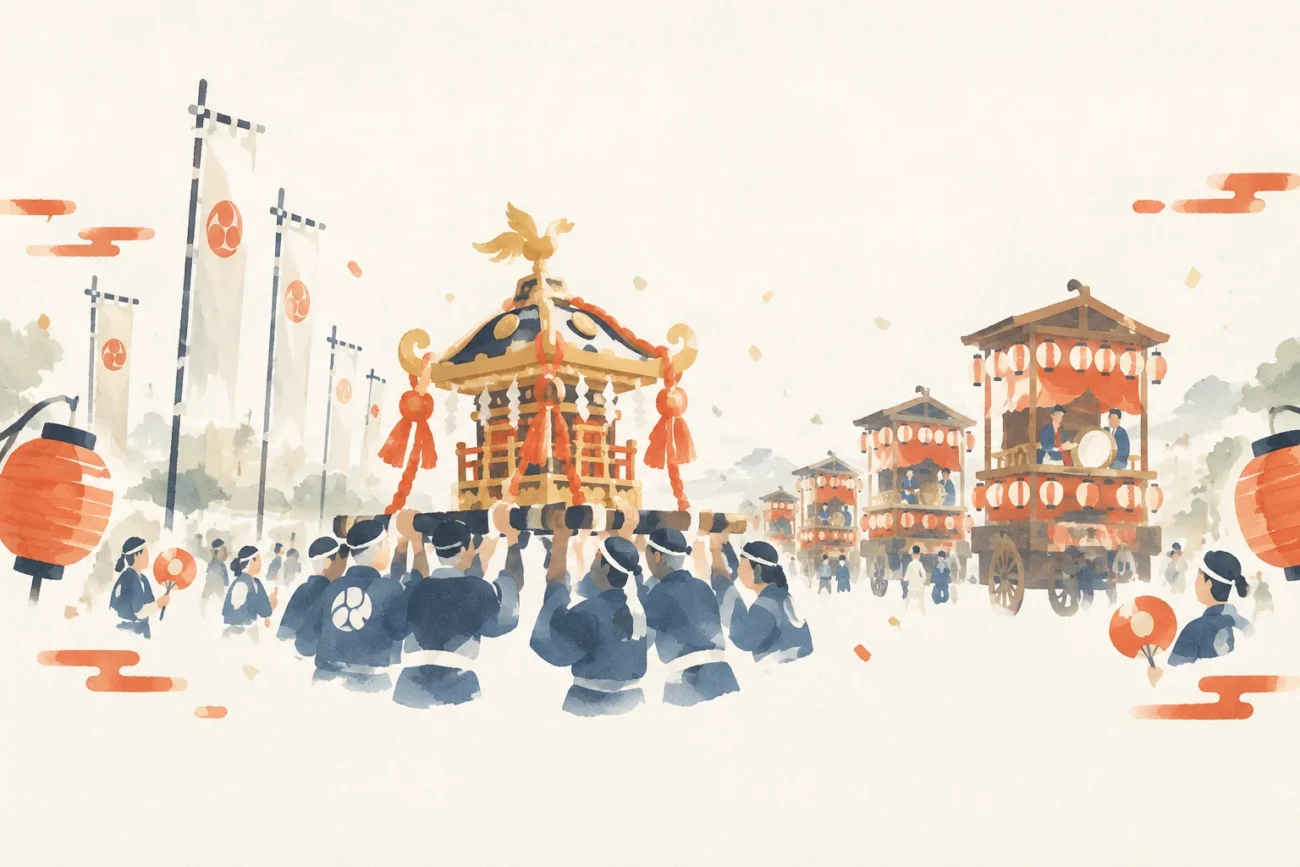 八坂神社祇園祭（守谷市）をテーマにした祭りのイメージ