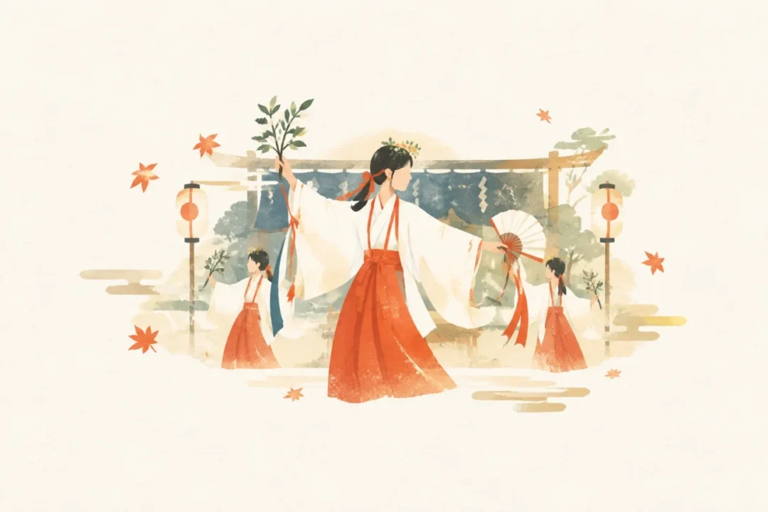 大生神社庭上祭をテーマにした祭りのイメージ