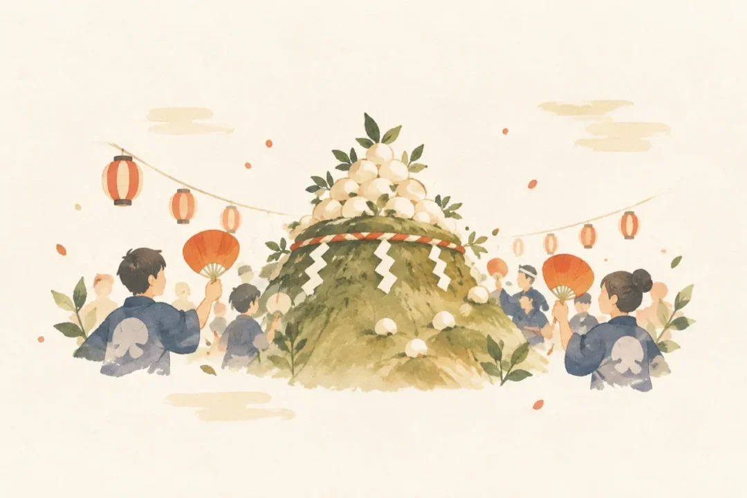 ダンゴ塚祭りをテーマにした祭りのイメージ