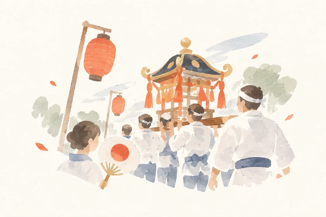 若柴八坂神社の祇園祭をテーマにした祭りのイメージ