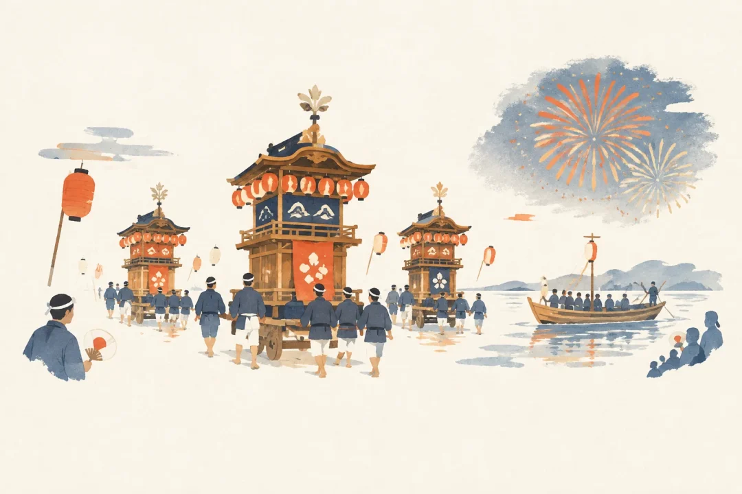 大淀祇園祭をテーマにした祭りのイメージ