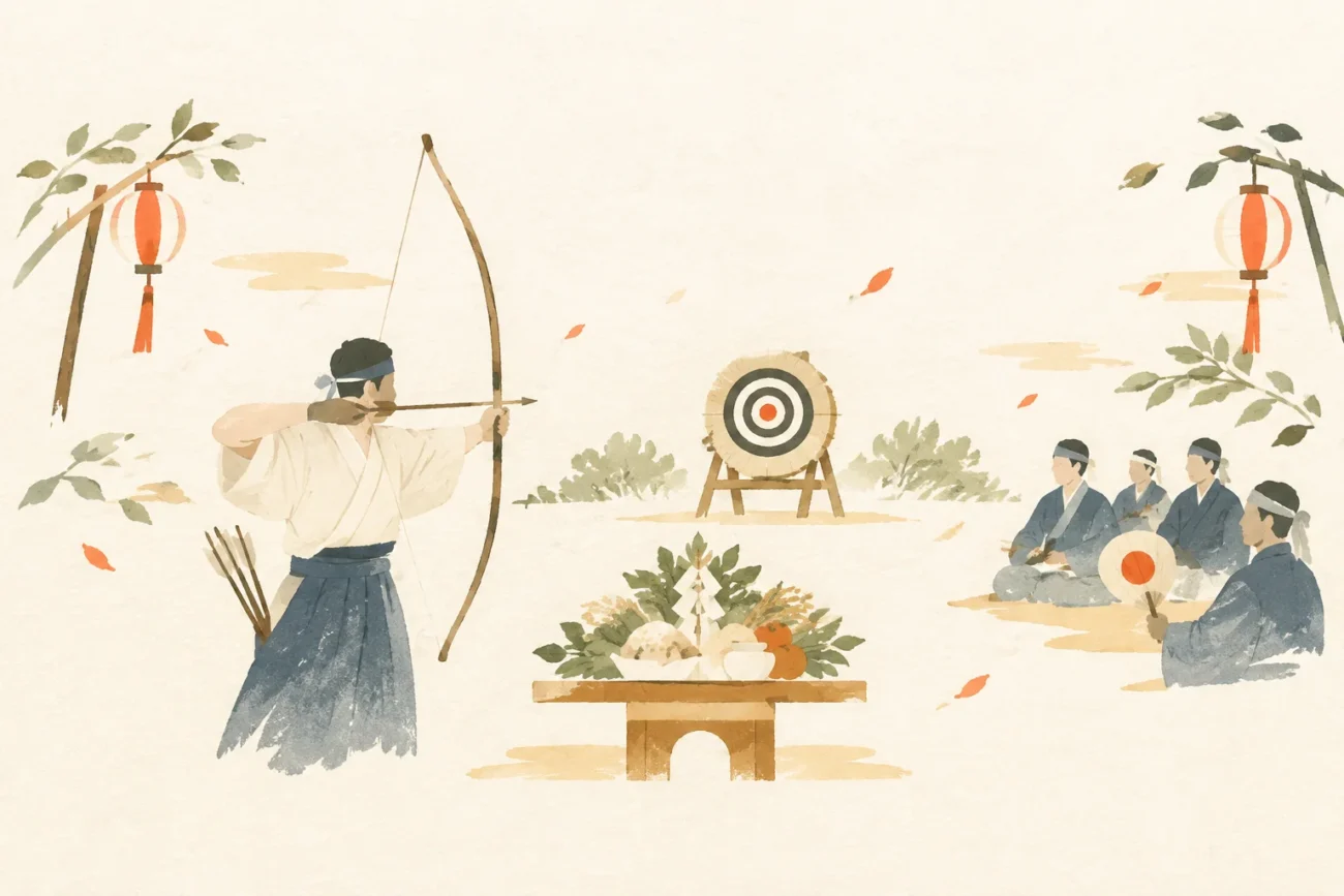 An image of a festival themed around Kisone no Yumi-buchi