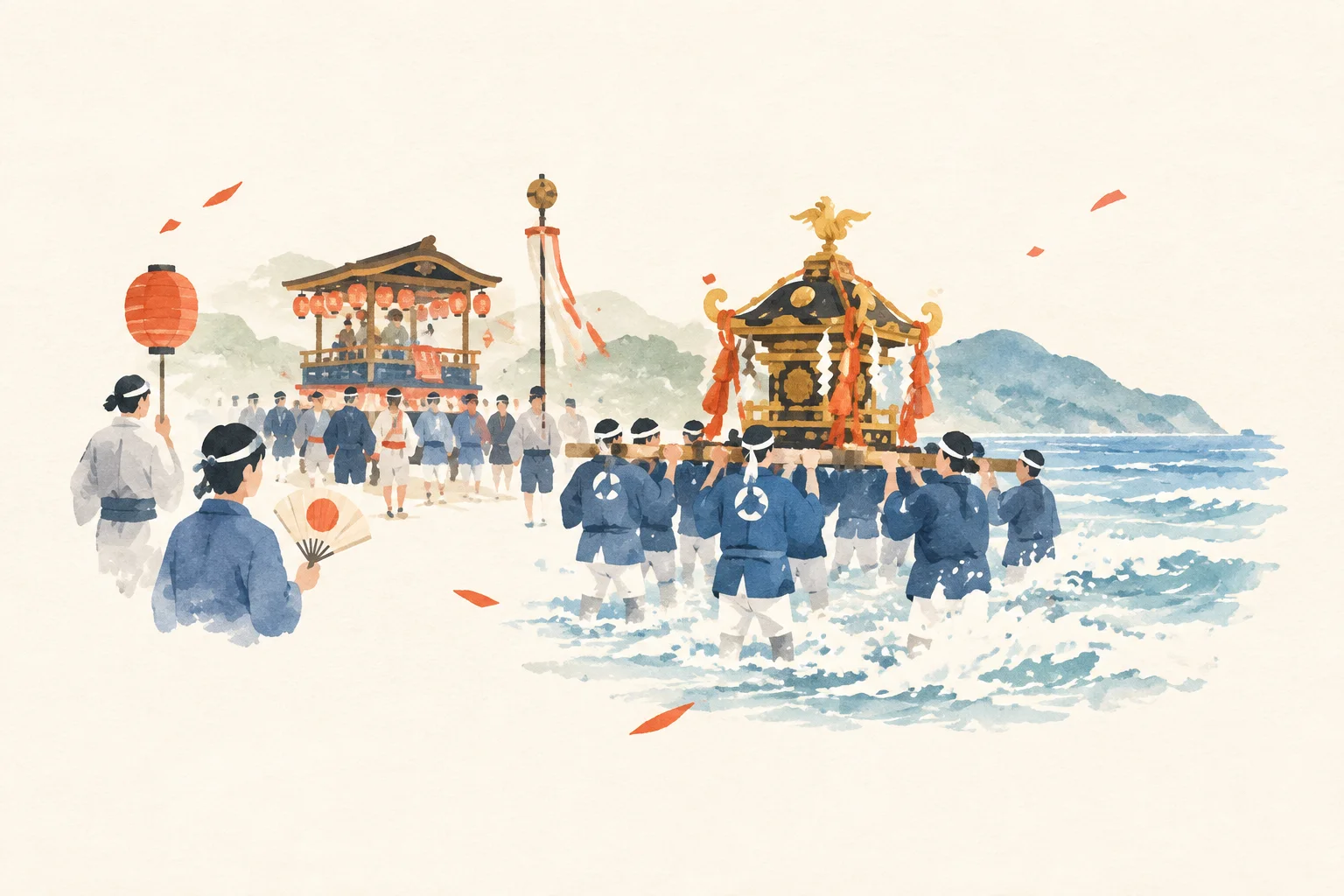 木本まつりをテーマにした祭りのイメージ