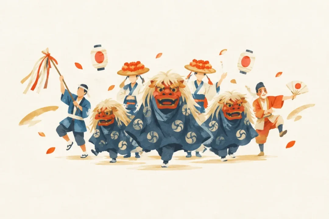 須賀広秋祭り「ササラ」をテーマにした祭りのイメージ
