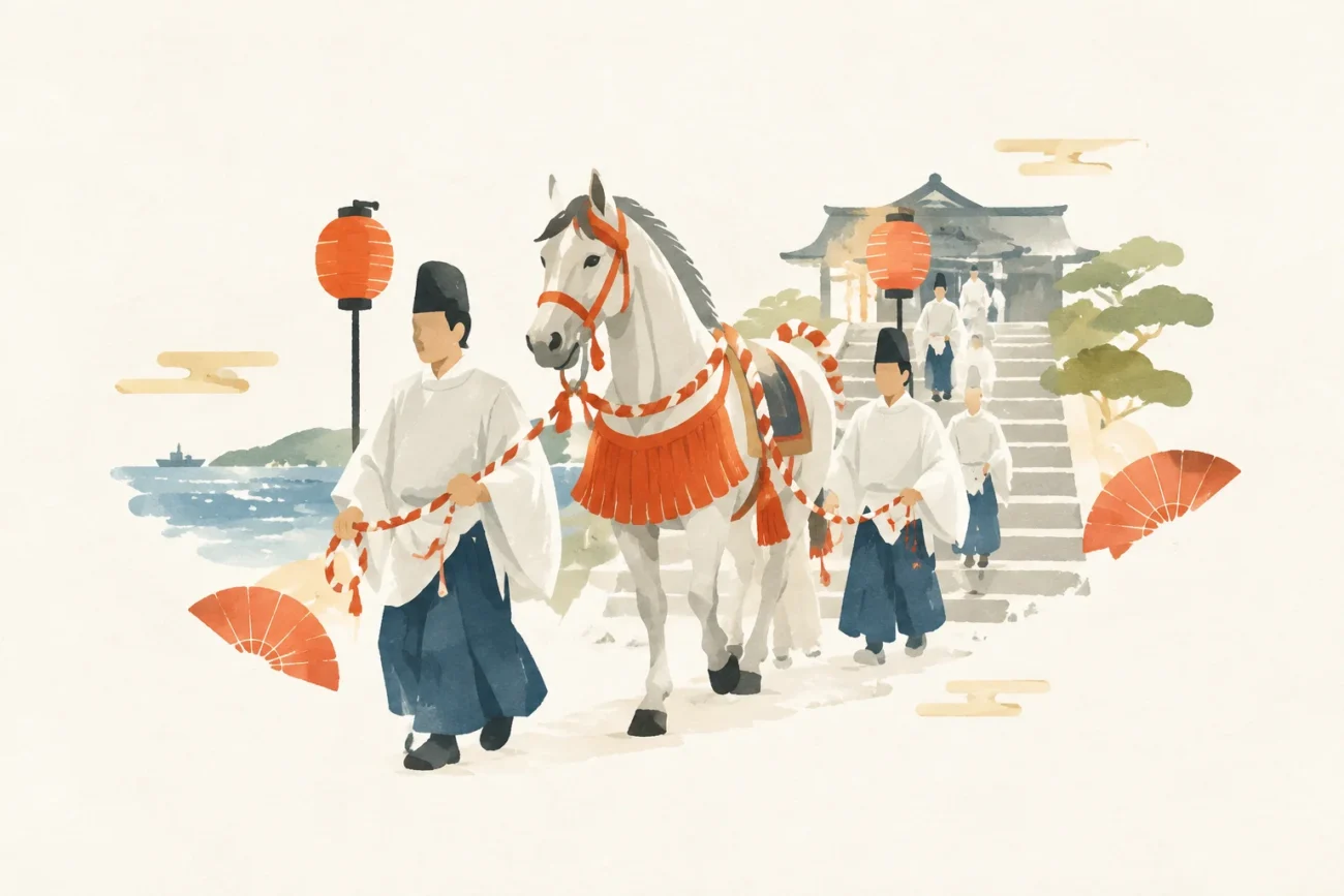 人見神社「神馬」をテーマにした祭りのイメージ