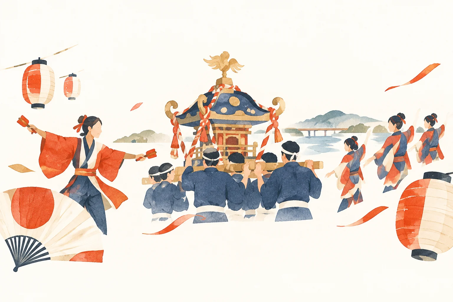 津まつりをテーマにした祭りのイメージ