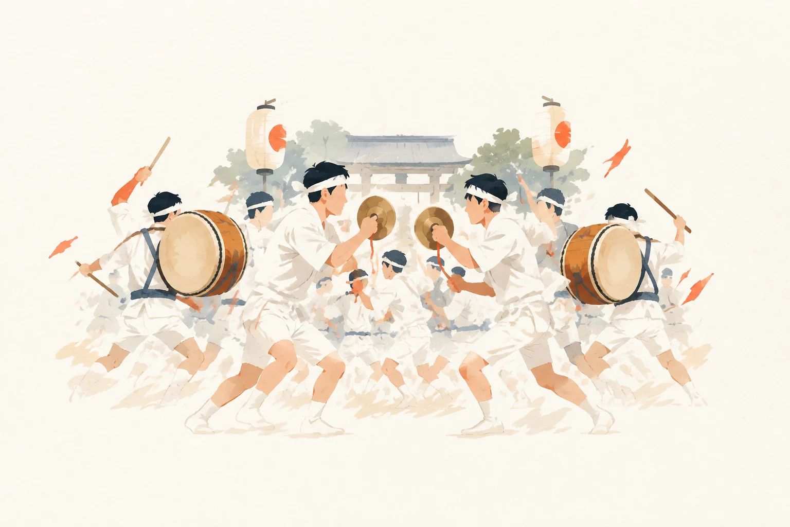 富田一色けんか祭をテーマにした祭りのイメージ