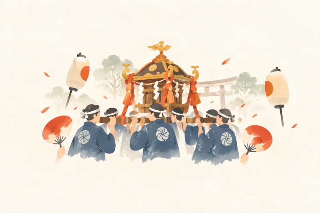 溝口神社祭礼をテーマにした祭りのイメージ