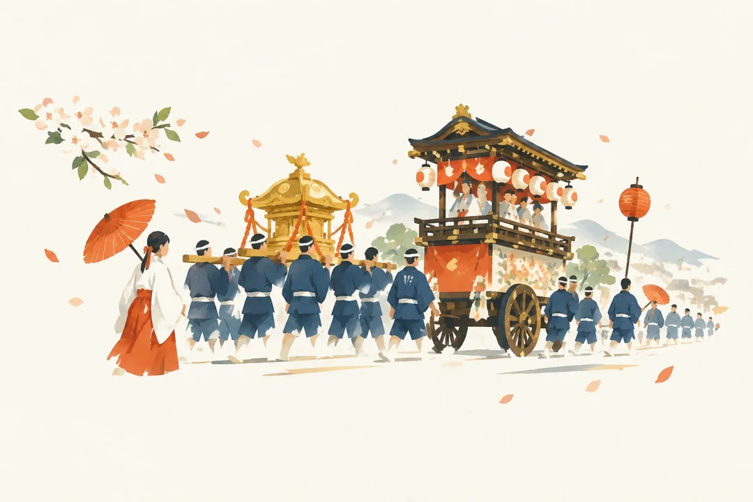 日野祭をテーマにした祭りのイメージ