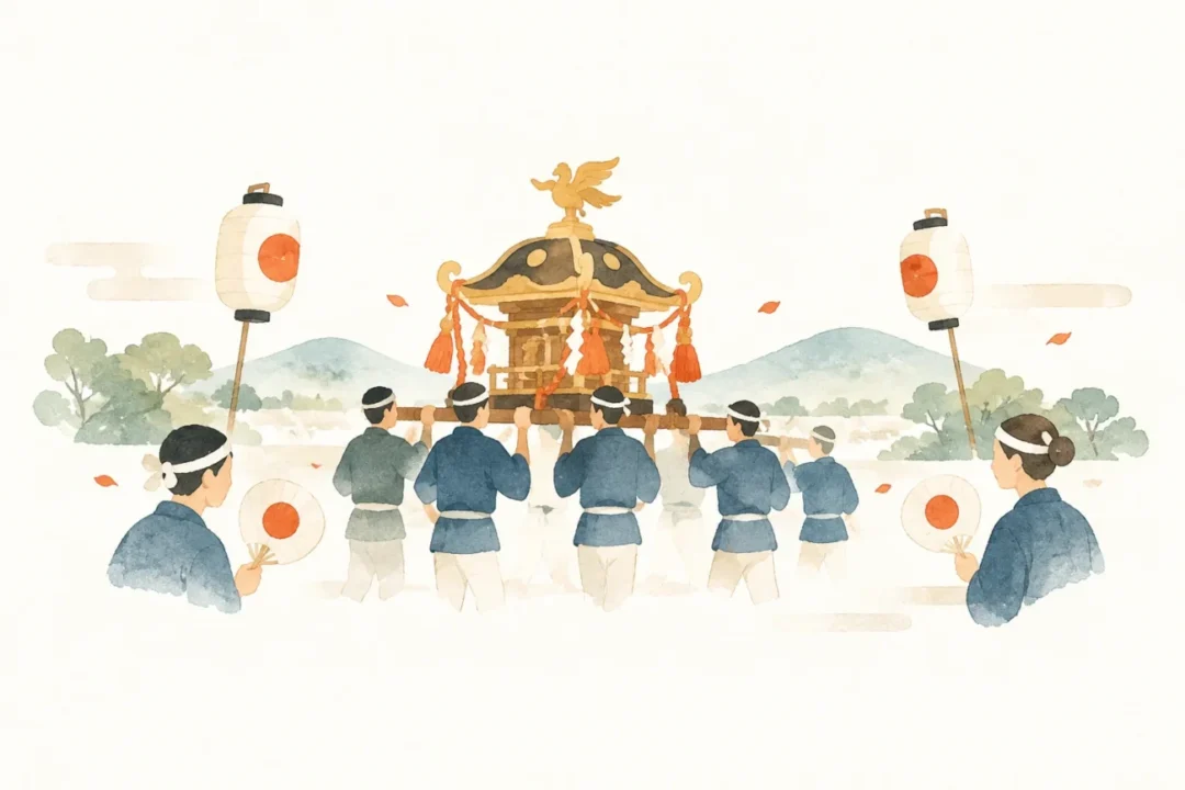 熊野神社例祭(熊野社)をテーマにした祭りのイメージ