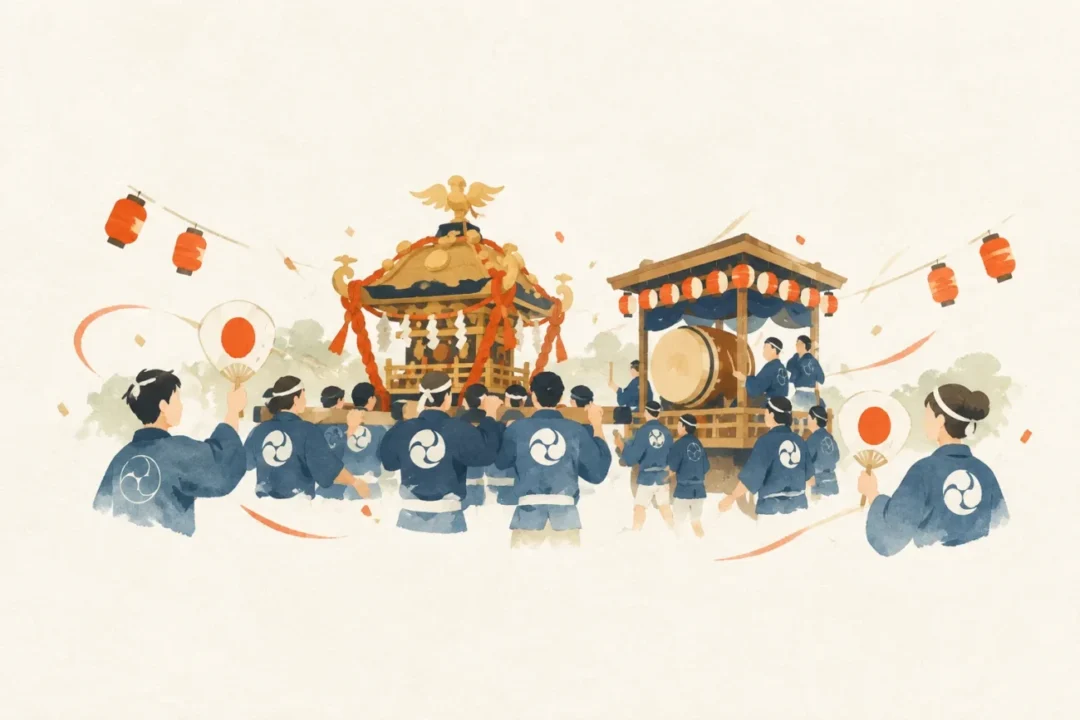 纏神社例祭(牛頭天王社)をテーマにした祭りのイメージ